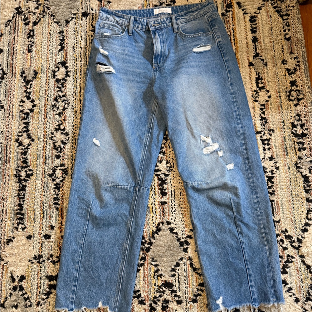 Distressed Blue Jeans